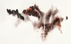 山色·小品-忘川山人_插画,水彩,涂鸦,手绘,中国风,水墨_涂鸦王国插画