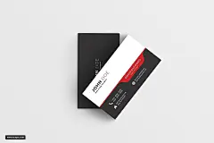 黑白色创意名片PSD模板Creative Business Card 设计模板 