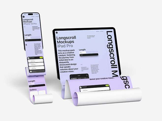高端苹果平板手机滚屏长卷特效网页设计展示...