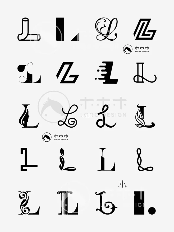 logo设计｜200个字母L的创意变形 -花瓣网
