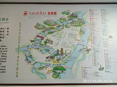 桂林两江四湖手绘全景图