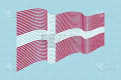 丹麦,蓝色背景,波形,分离着色,轮廓,白色,欧洲,国内著名景点,条纹