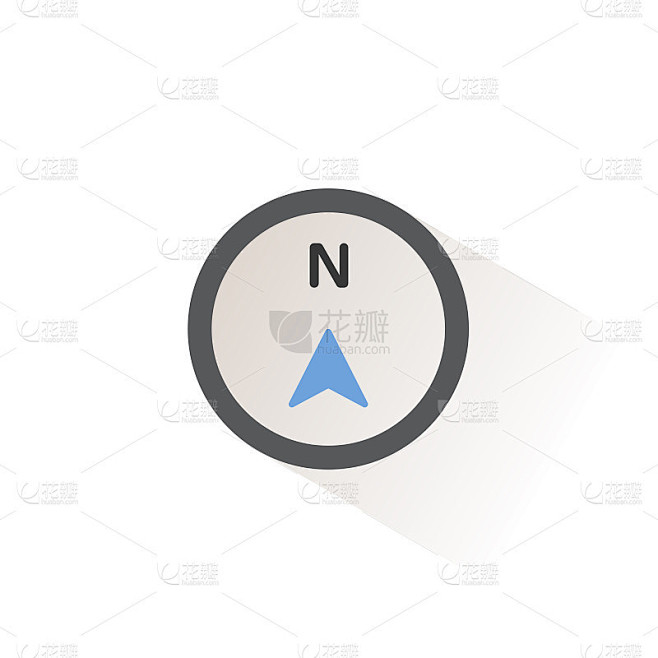 北方向。孤立的彩色图标。天气矢量图