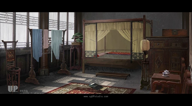 古风场景-客栈客房 图/郑成龙lvam-花瓣网