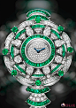 Diva高级珠宝腕表（白金镶嵌钻石与祖母绿表款）_DIVA高级珠宝腕表系列_宝格丽_精品库