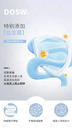 益生菌酵素减肥塑身肠道宣传海报-设计素材-shejisc.cn