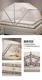 2022新型折叠蚊帐家用2021新款免安装蒙古包学生宿舍单人上下铺床-tmall.com天猫