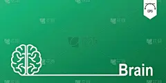 创意思维矢量网站模板，网页和登陆页设计的网站和移动网站的发展。大脑的背景。