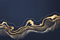 Gradient golden linear background Free Vector