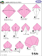 折扇子折法:日本纸扇子diY手工折纸教程