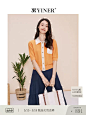 YINER音儿女装春季撞色POLO领桑蚕丝混纺短袖针织衫-tmall.com天猫