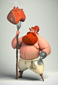 Meatball, Itay Schlesinger : "Meatball" concept art by Alberto Camara. <br/>this Zbrush sculpt was made as an example project for a class I'm running through 3DU college.
