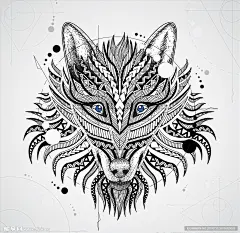 矢量卡通狼