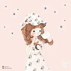 [米田主动设计整理]一组温暖治愈的水彩手绘插画，甜甜的画风，看完心情都变美了