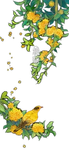 水彩手绘桂花免抠png图片 中国古风中秋唯美装饰透明背景ps素材 (56)