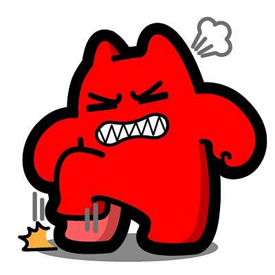 r4220180107魔鬼猫表情跺脚全身生气跺脚踩ip动漫魔性斗图zombiescat