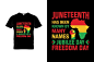 Vector juneteenth t-shirt design or juneteenth poster design, juneteenth quotes, juneteenth typography