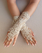 cappuccino Wedding gloves free ship bridal lace fingerless french lace arm warmers mittens cuff gauntlets fingerloop, Long lace glove