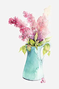 花瓶中的薰衣草免抠素材 免费下载 页面网页 平面电商 创意素材 png素材