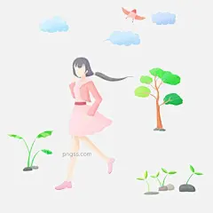 谷雨放风筝的女孩插画图片大小2500x2500px 图片尺寸597.19 KB 来自PNG搜索网 pngss.com 免费免扣png素材下载！放风筝的女孩#谷雨人物插画#卡通人物#卡通手绘#蓝色云朵#漂亮的小女孩#下雨天气#植物装饰#
