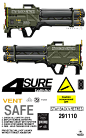 Elysium - Weapons 02, WETA WORKSHOP DESIGN STUDIO : Designers explored customised sidearms, weaponised gas lasers and explosive ordinance for the weapons of Elysium. Cues were taken from corporate aerospace and contracted private institutions working in e