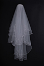 Elegant Flowers Pattern Row Edged Wedding Veil

好漂亮的头纱