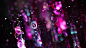 General 1920x1080 fractal abstract digital art bokeh blurred purple