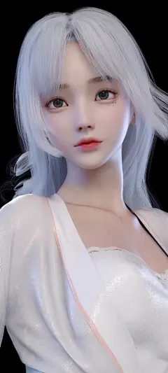 麻匪 可爱女孩 白色头发手机壁纸图片