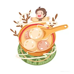 元宵节可爱萌娃吃元宵汤圆素材 (45)