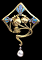 Art Nouveau brooch/pendant, gold, opal, diamond and pearl, circa 1900 -- omg gorgeous!: