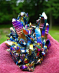 Titanium Rainbow Flame Aura Quartz Crystal Cluster