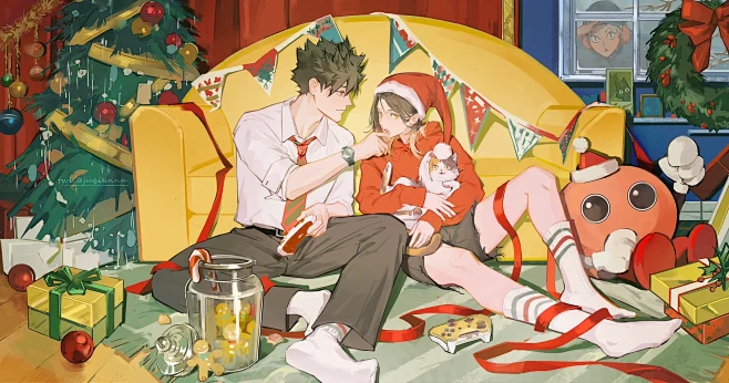 #排球少年# #黑研# ‍⬛ Merry Christmas -花瓣网