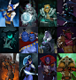DOTA2 Illustrations, Drew Wolf : A collection of Illustrations and sketches used for various DOTA2 applications. They ranged from conceptual and in-game art to promotional and update page art.