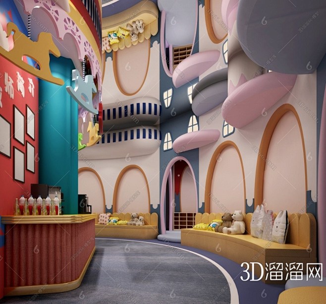 【幼儿园大厅3D模型下载】-幼儿园大厅3...