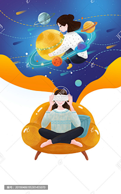 是酷盖吖采集到酷盖_VR科技感插画