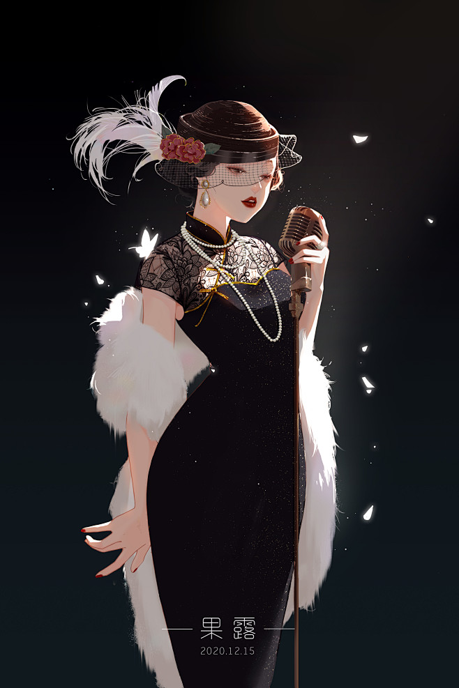 歌女_布拉拉__插画师作品_涂鸦王国gr...