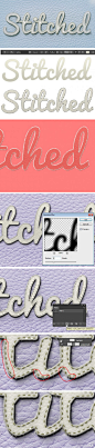 【PS教程：打造真实的皮革缝纫文字特效】
