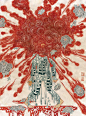 日本艺术家Yuko Shimizu(清水裕子)的插画作品。| 她的的作品从绘画到大型图纸和电脑图像都显得陈旧，但现代