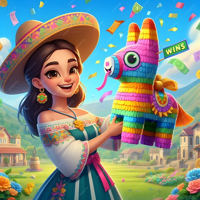 Pinata Wins slot game character-花瓣网