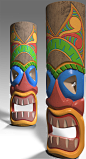 Hawaiian (tiki style)  , ahmed elsisy : Hawaiian Assets for camouflage advertising , modeling finished in maya and zbrush, texture in substance painter, and rendering in Iray.<br/>c&c are always welcome