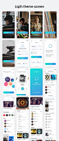 UI Kits : Aura-music service UI Kit, is a full-fledged application for listening to music, tracking concerts and buying tickets for events, bonus Aura can Swami communicate to study you and offer the best tracks. UI Kit consists of 45 screens in a dark an