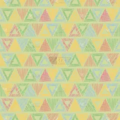 无缝矢量几何图形与三角形。彩色无尽的背景与手绘纹理几何图形。图形说明，打印包装，背景，封面，表面