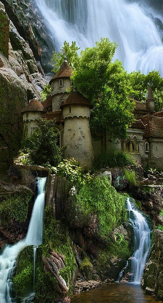 波兰瀑布城堡，神奇的瀑布，神秘的城堡