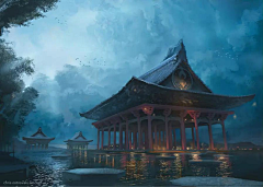 夜沧陵采集到中国风场景设计