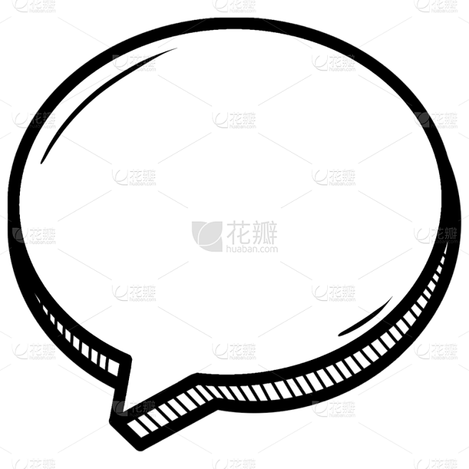 卡通手绘涂鸦气泡框聊天框文本框对话框