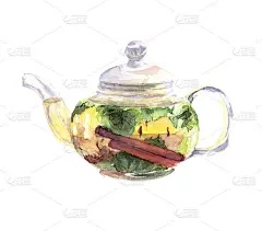 装茶的玻璃茶壶。