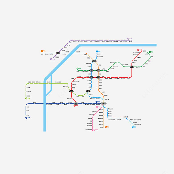 南京地铁路线图地铁地图png免抠素材_新.