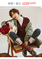韵格2019冬季新款磨毛牛仔裤女直筒宽松显瘦高腰卷边阔腿九分裤长-tmall.com天猫