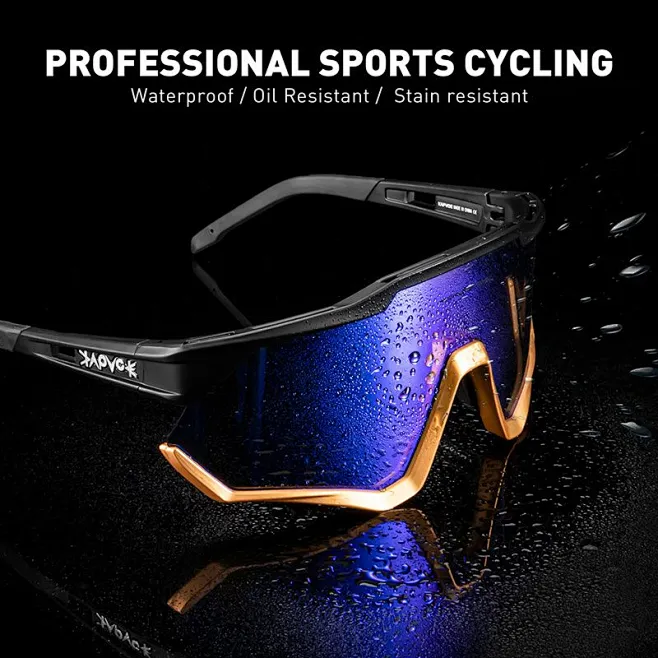 Cycling Sunglasses, Sports Goggles, UV-Proof, Interchangeable Lenses, Lightweight Frame, For - View #3