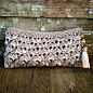 crochet clutch bag: 